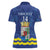 Custom Curacao Football Women Polo Shirt La Familia Azul
