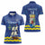 Custom Curacao Football Women Polo Shirt La Familia Azul