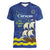 Custom Curacao Football Women V-Neck T-Shirt La Familia Azul