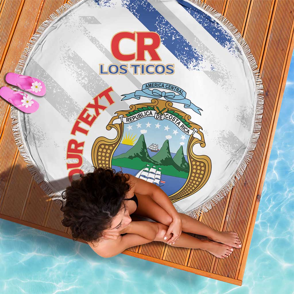 Custom Costa Rica Football Beach Blanket Go Champions Los Ticos