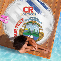 Custom Costa Rica Football Beach Blanket Go Champions Los Ticos