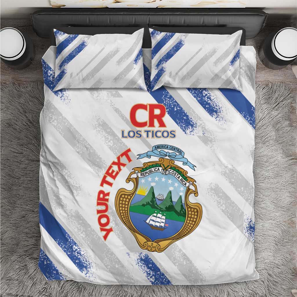Custom Costa Rica Football Bedding Set Go Champions Los Ticos