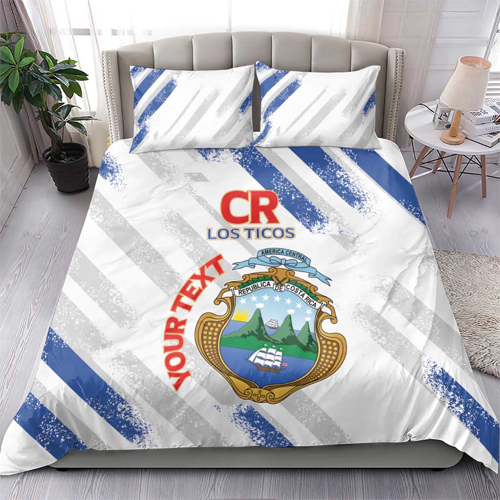 Custom Costa Rica Football Bedding Set Go Champions Los Ticos