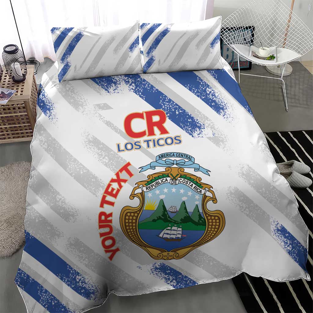 Custom Costa Rica Football Bedding Set Go Champions Los Ticos