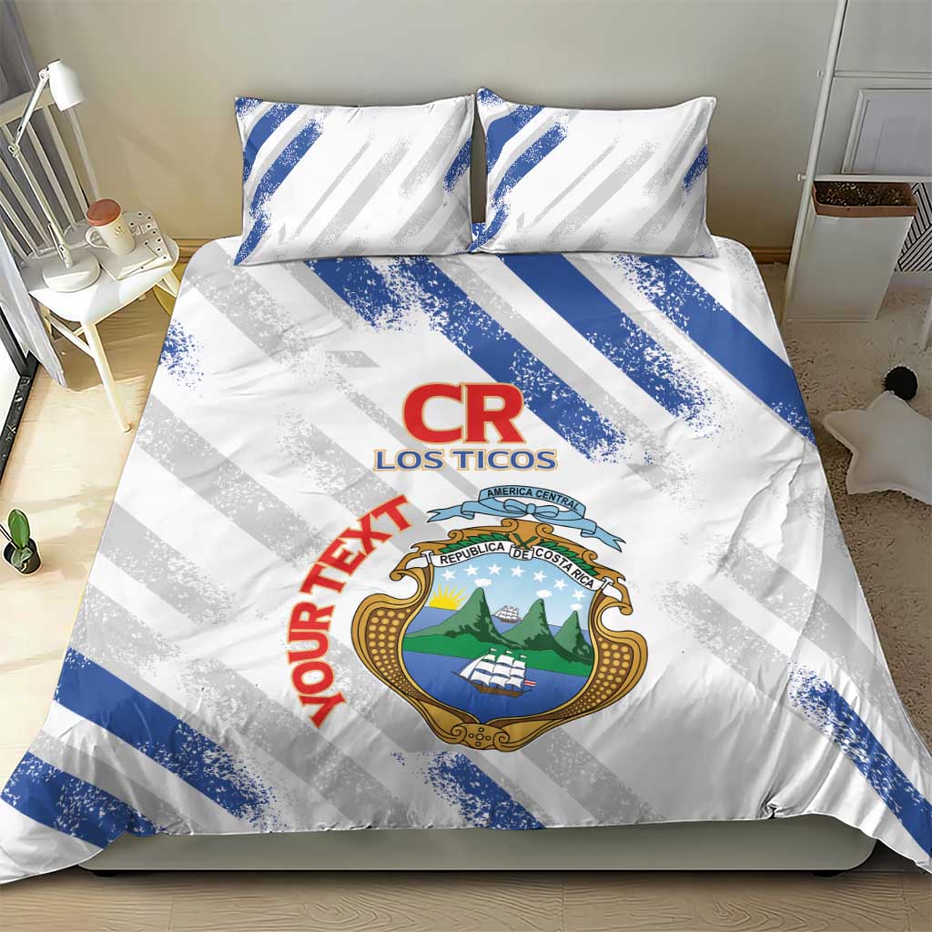 Custom Costa Rica Football Bedding Set Go Champions Los Ticos