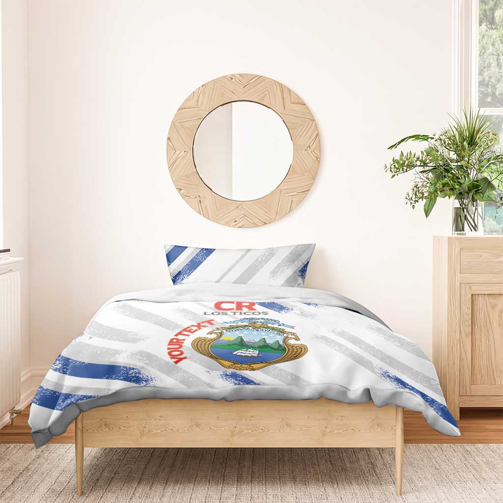 Custom Costa Rica Football Bedding Set Go Champions Los Ticos