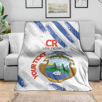 Custom Costa Rica Football Blanket Go Champions Los Ticos