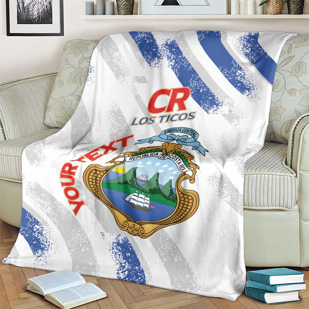 Custom Costa Rica Football Blanket Go Champions Los Ticos