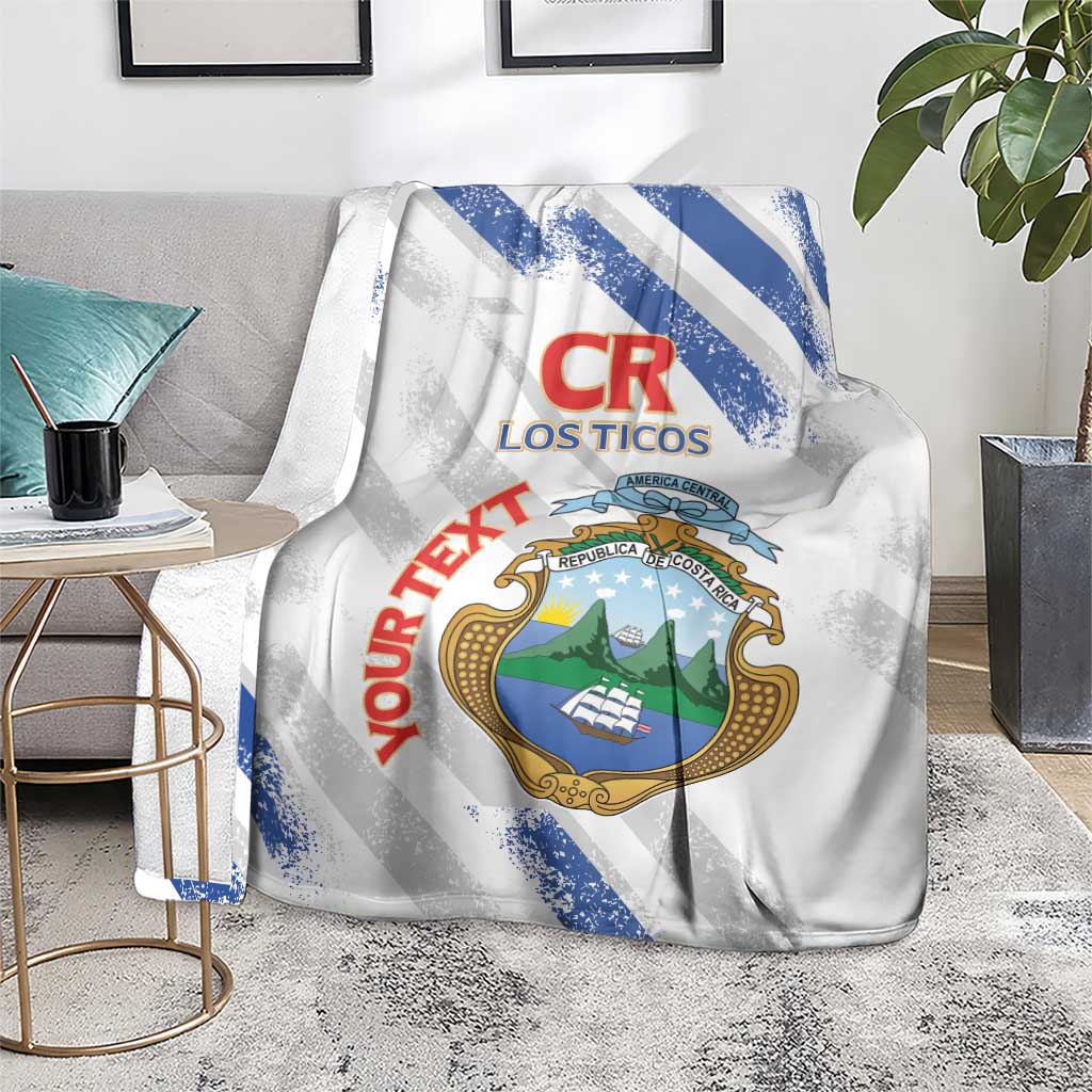 Custom Costa Rica Football Blanket Go Champions Los Ticos