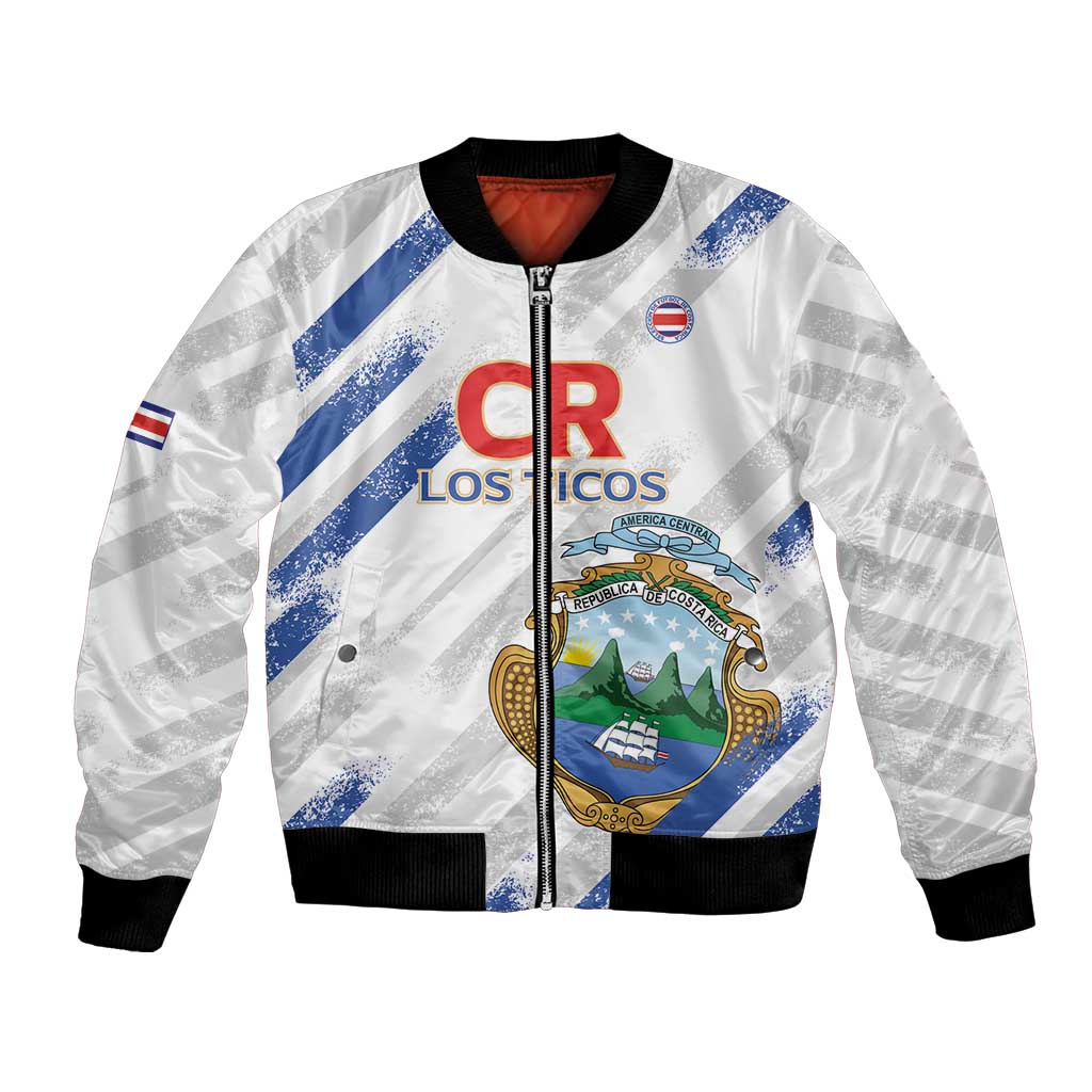 Custom Costa Rica Football Bomber Jacket Go Champions Los Ticos