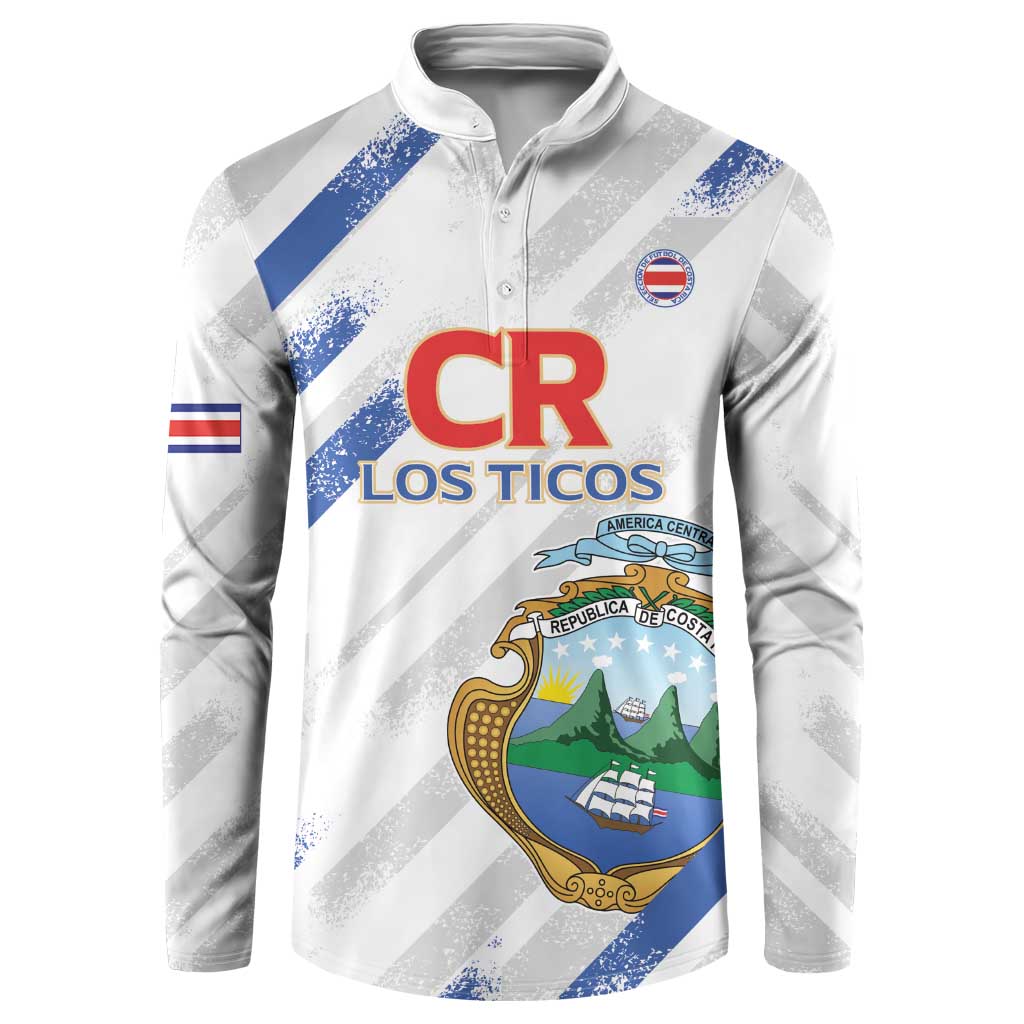 Custom Costa Rica Football Button Sweatshirt Go Champions Los Ticos