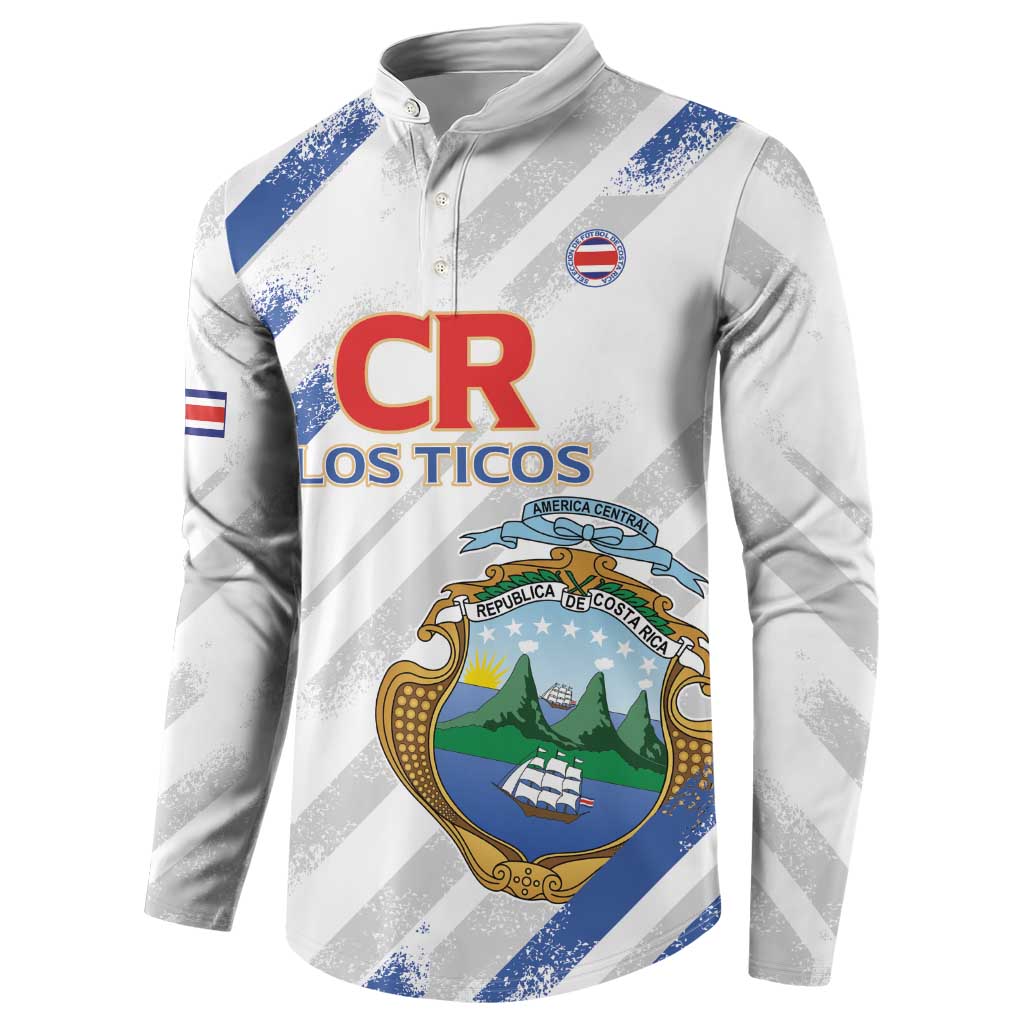Custom Costa Rica Football Button Sweatshirt Go Champions Los Ticos