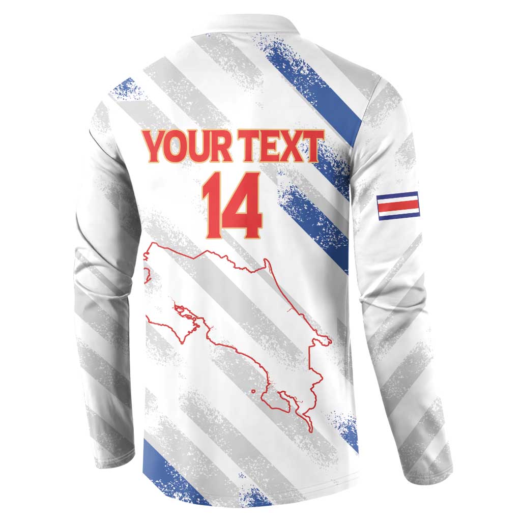 Custom Costa Rica Football Button Sweatshirt Go Champions Los Ticos