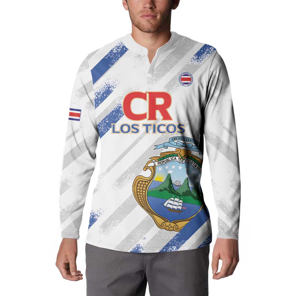 Custom Costa Rica Football Button Sweatshirt Go Champions Los Ticos