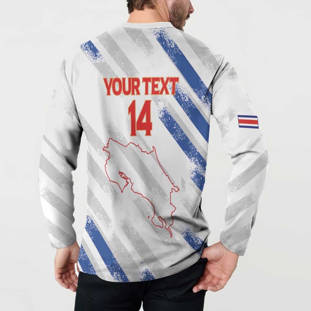 Custom Costa Rica Football Button Sweatshirt Go Champions Los Ticos