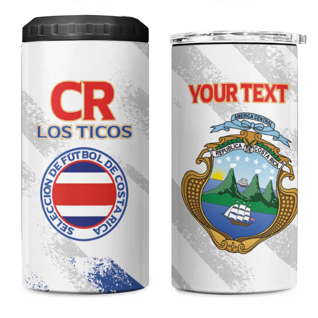 Custom Costa Rica Football 4 in 1 Can Cooler Tumbler Go Champions Los Ticos