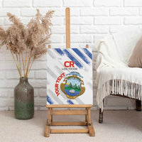 Custom Costa Rica Football Canvas Wall Art Go Champions Los Ticos