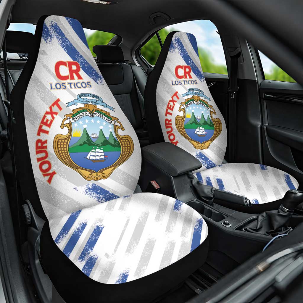 Custom Costa Rica Football Car Seat Cover Go Champions Los Ticos