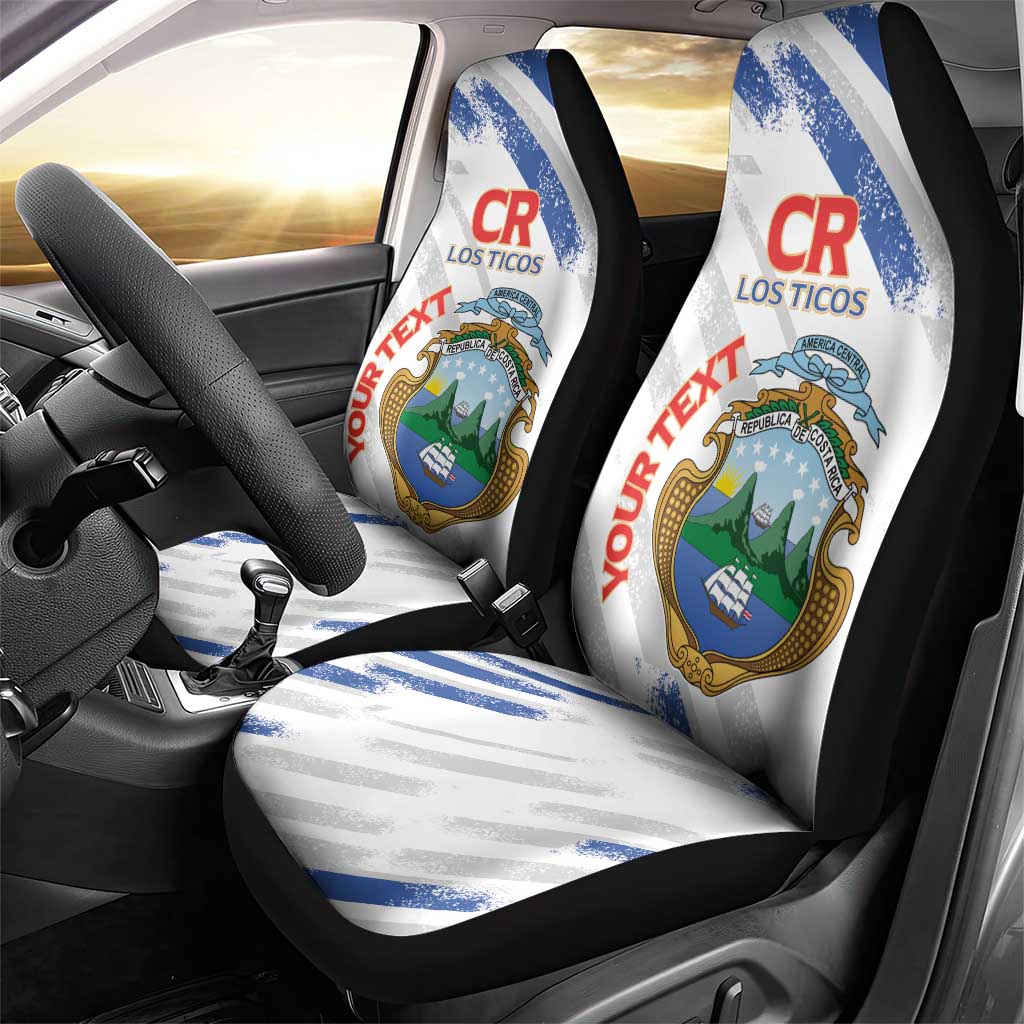 Custom Costa Rica Football Car Seat Cover Go Champions Los Ticos
