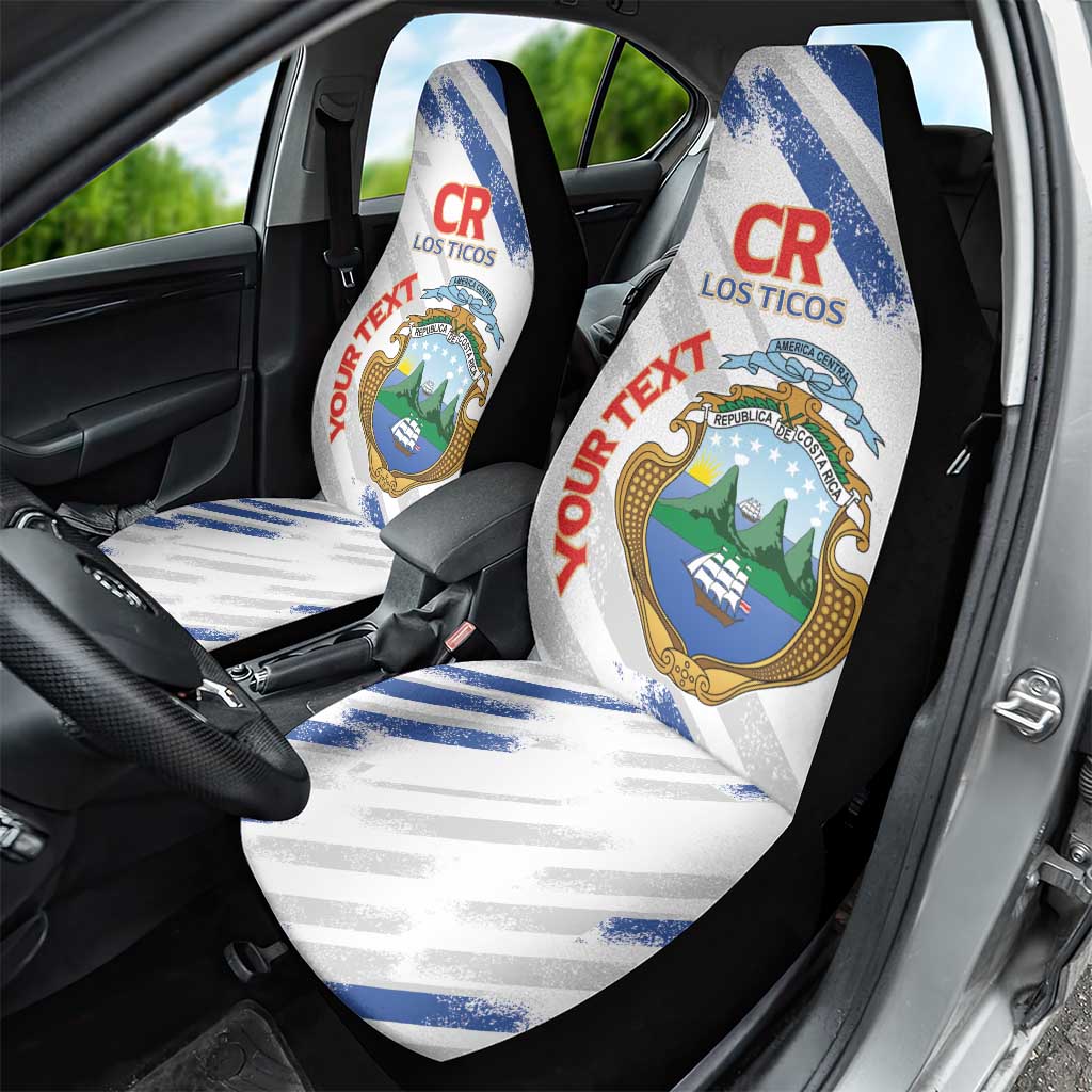 Custom Costa Rica Football Car Seat Cover Go Champions Los Ticos