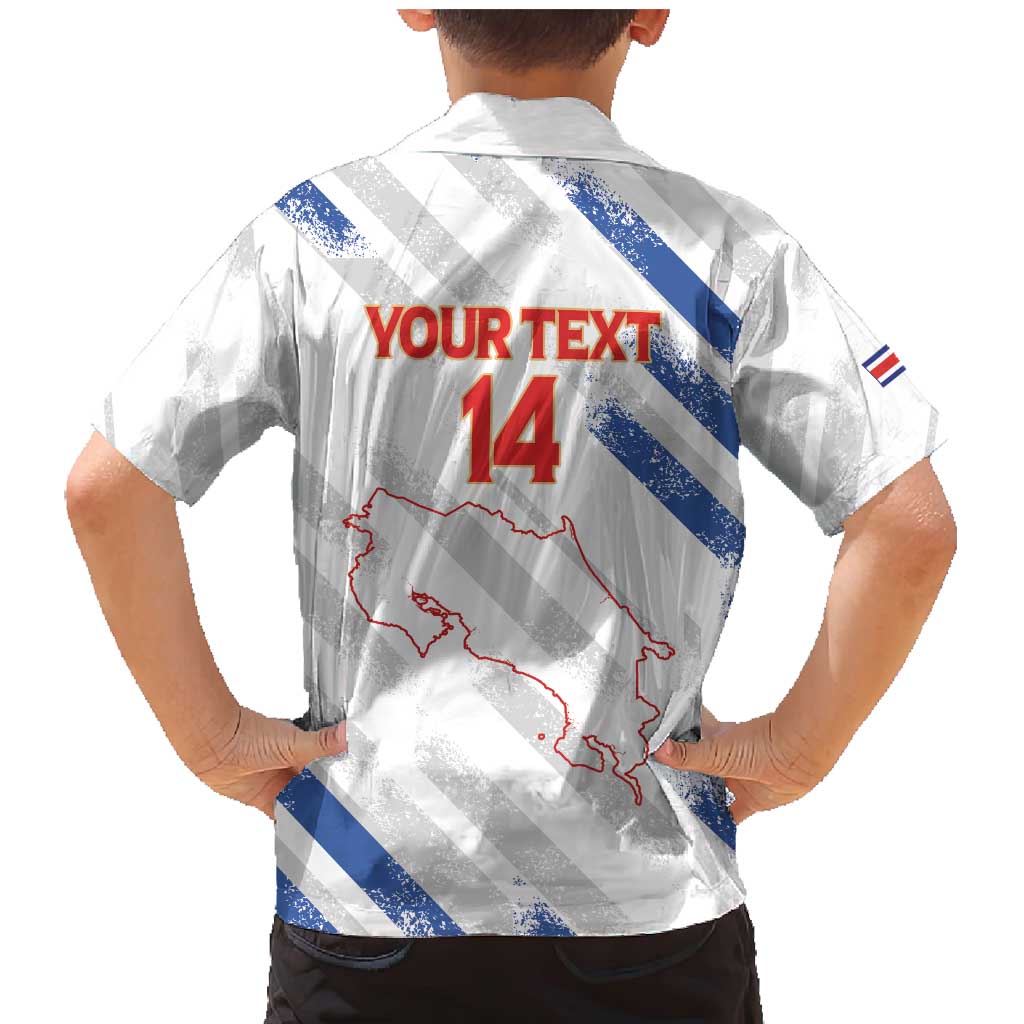 Custom Costa Rica Football Family Matching Mermaid Dress and Hawaiian Shirt Go Champions Los Ticos