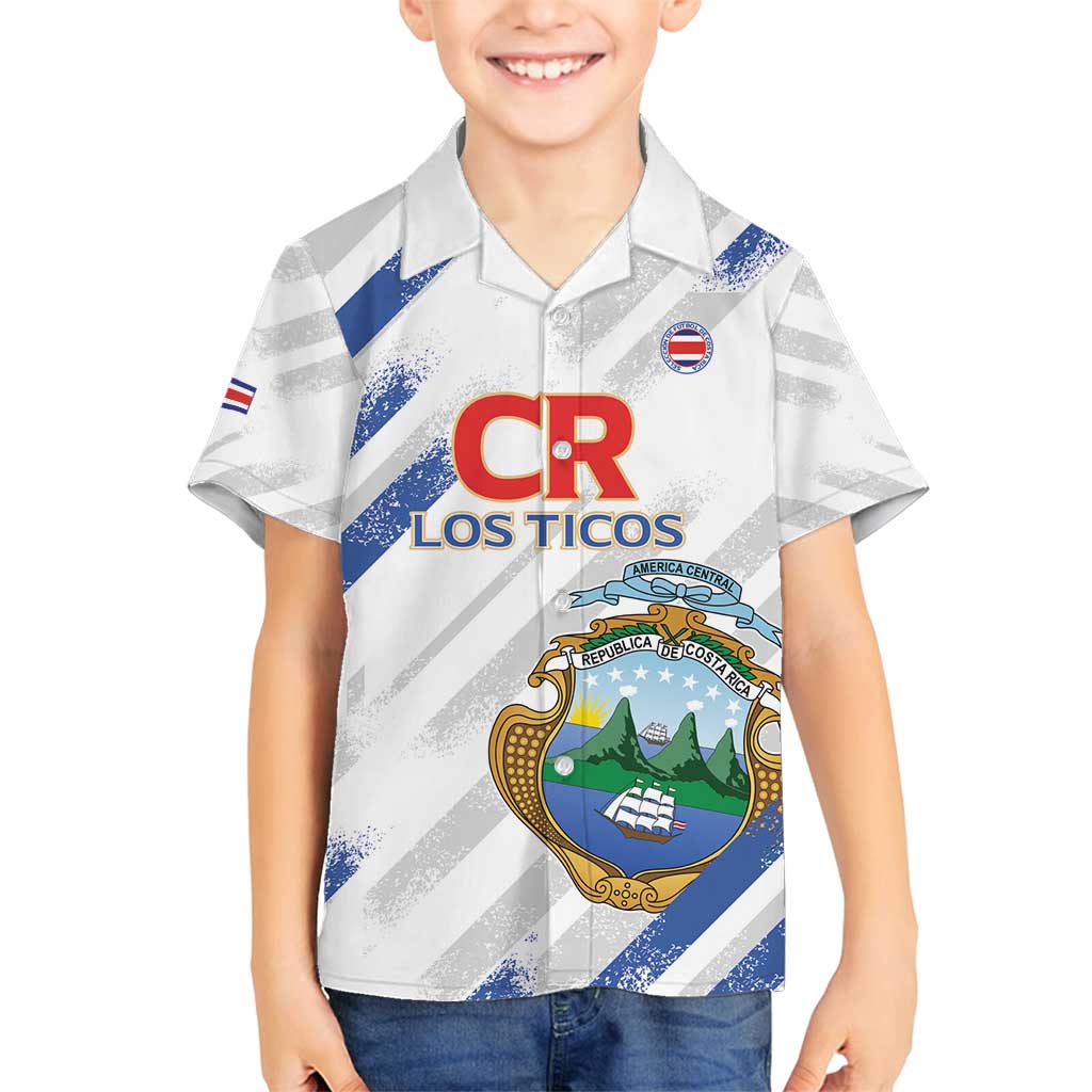 Custom Costa Rica Football Family Matching Summer Maxi Dress and Hawaiian Shirt Go Champions Los Ticos