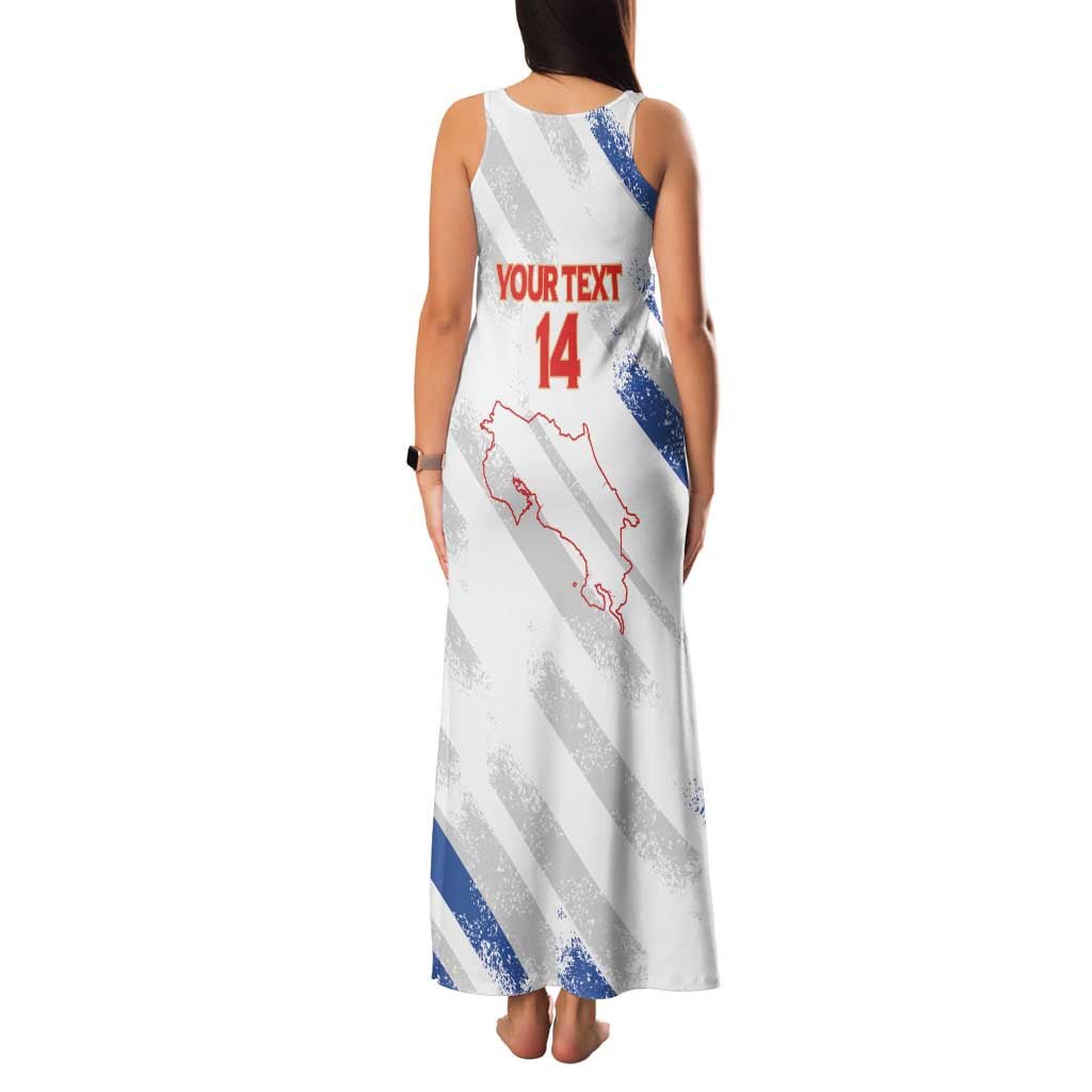 Custom Costa Rica Football Family Matching Tank Maxi Dress and Hawaiian Shirt Go Champions Los Ticos