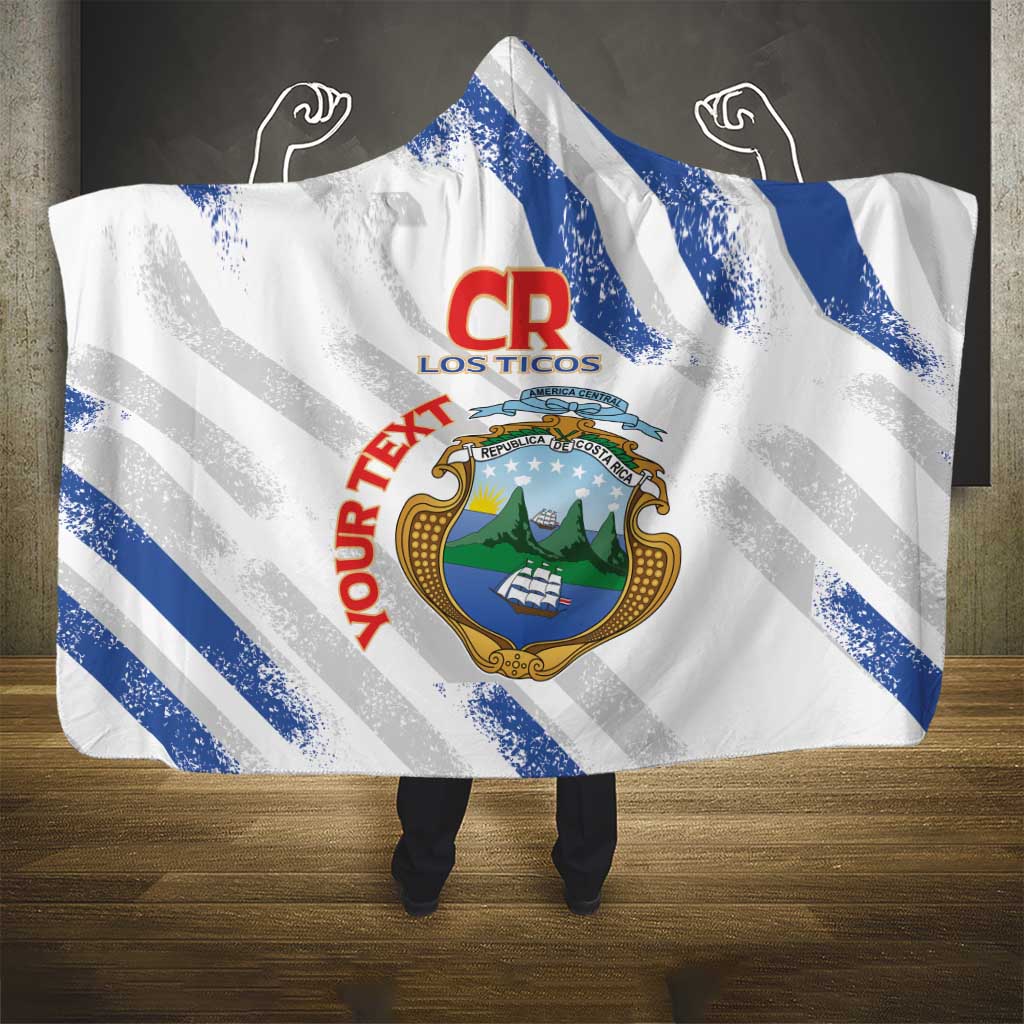 Custom Costa Rica Football Hooded Blanket Go Champions Los Ticos