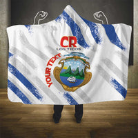Custom Costa Rica Football Hooded Blanket Go Champions Los Ticos