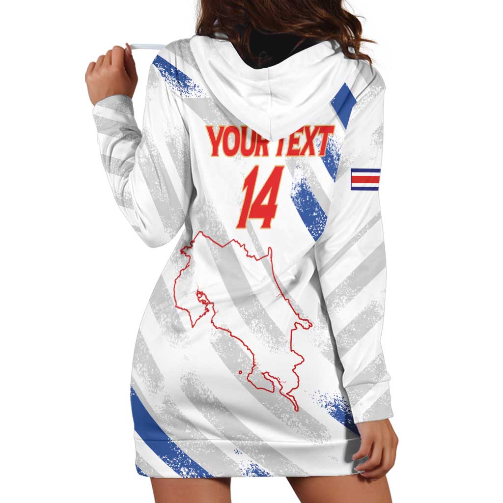 Custom Costa Rica Football Hoodie Dress Go Champions Los Ticos