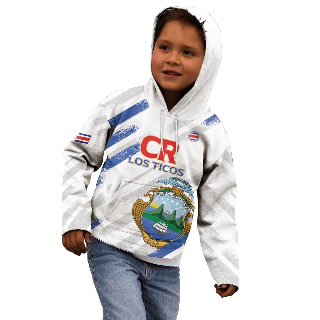Custom Costa Rica Football Kid Hoodie Go Champions Los Ticos