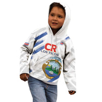 Custom Costa Rica Football Kid Hoodie Go Champions Los Ticos
