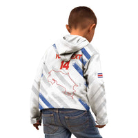 Custom Costa Rica Football Kid Hoodie Go Champions Los Ticos