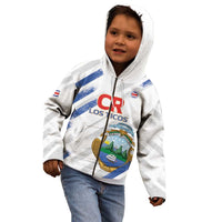 Custom Costa Rica Football Kid Hoodie Go Champions Los Ticos