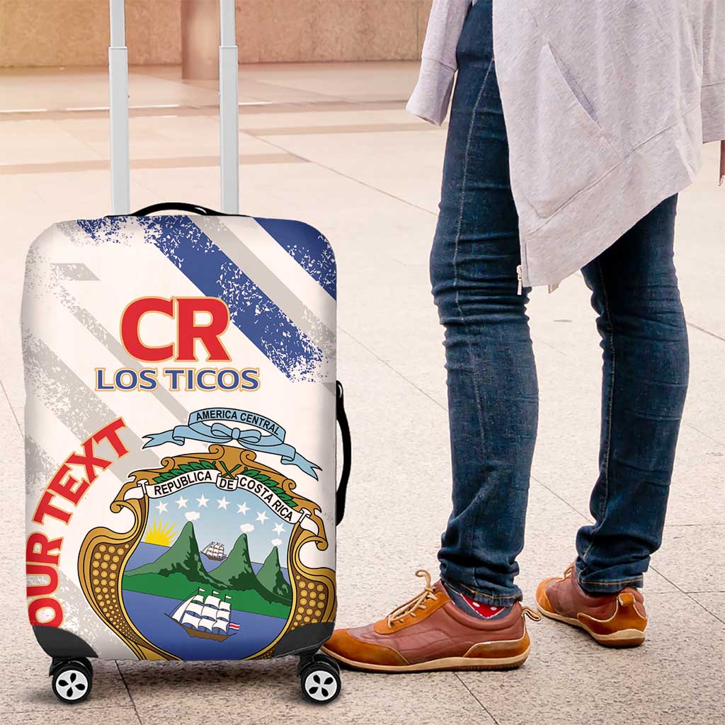 Custom Costa Rica Football Luggage Cover Go Champions Los Ticos