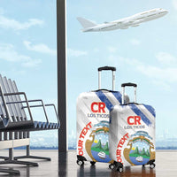 Custom Costa Rica Football Luggage Cover Go Champions Los Ticos