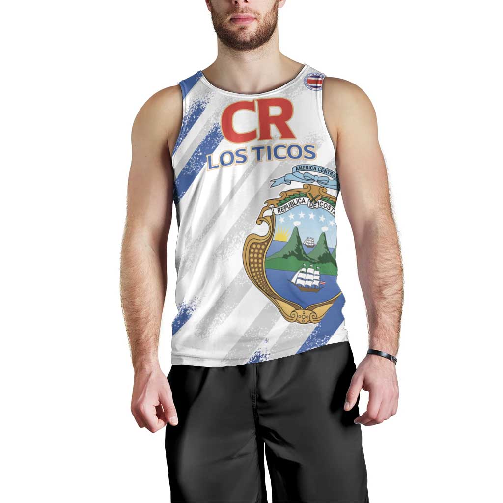 Custom Costa Rica Football Men Tank Top Go Champions Los Ticos