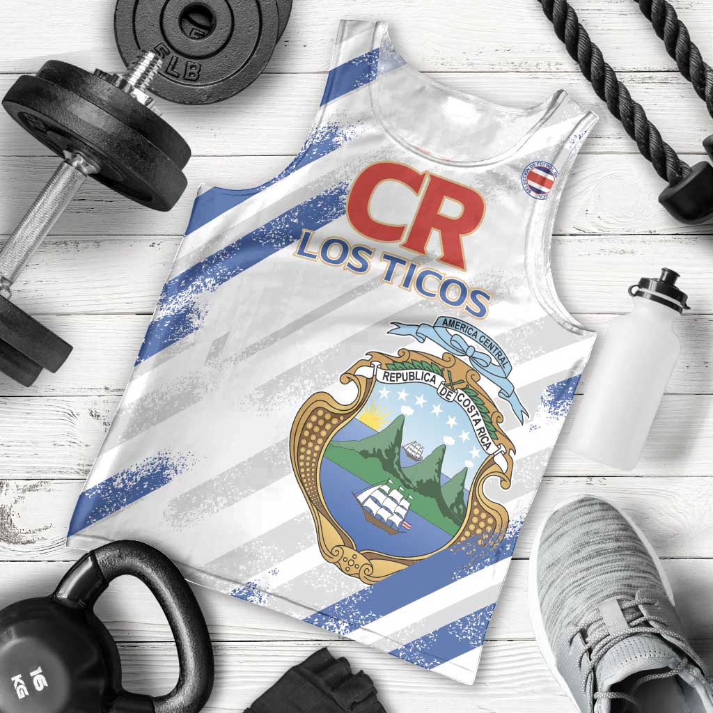 Custom Costa Rica Football Men Tank Top Go Champions Los Ticos