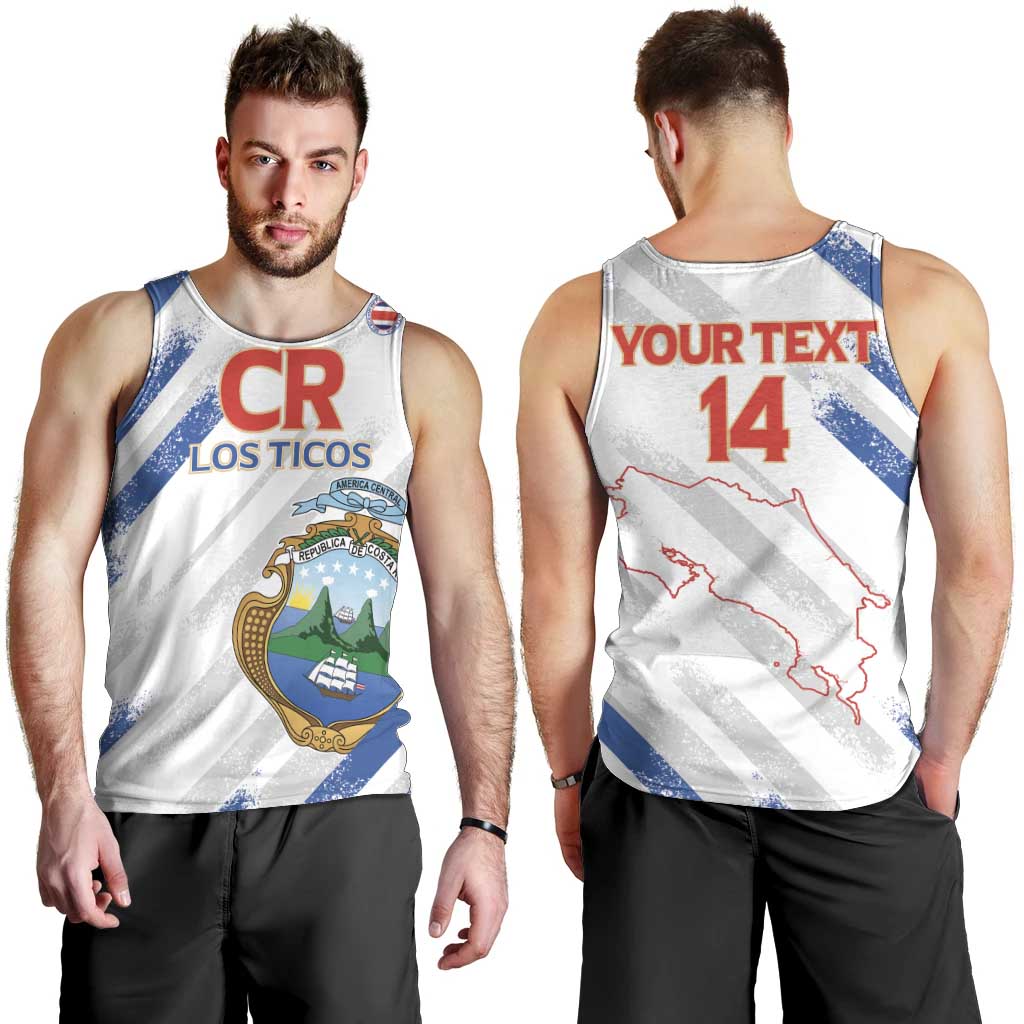 Custom Costa Rica Football Men Tank Top Go Champions Los Ticos