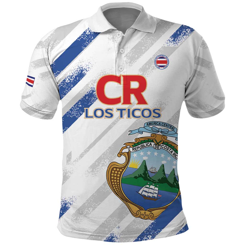 Custom Costa Rica Football Polo Shirt Go Champions Los Ticos