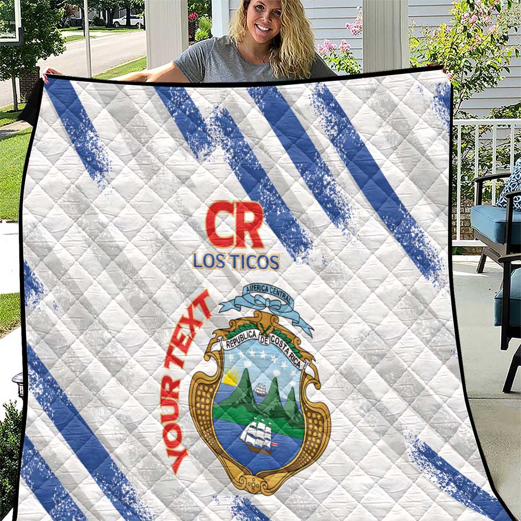Custom Costa Rica Football Quilt Go Champions Los Ticos