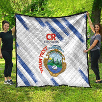 Custom Costa Rica Football Quilt Go Champions Los Ticos