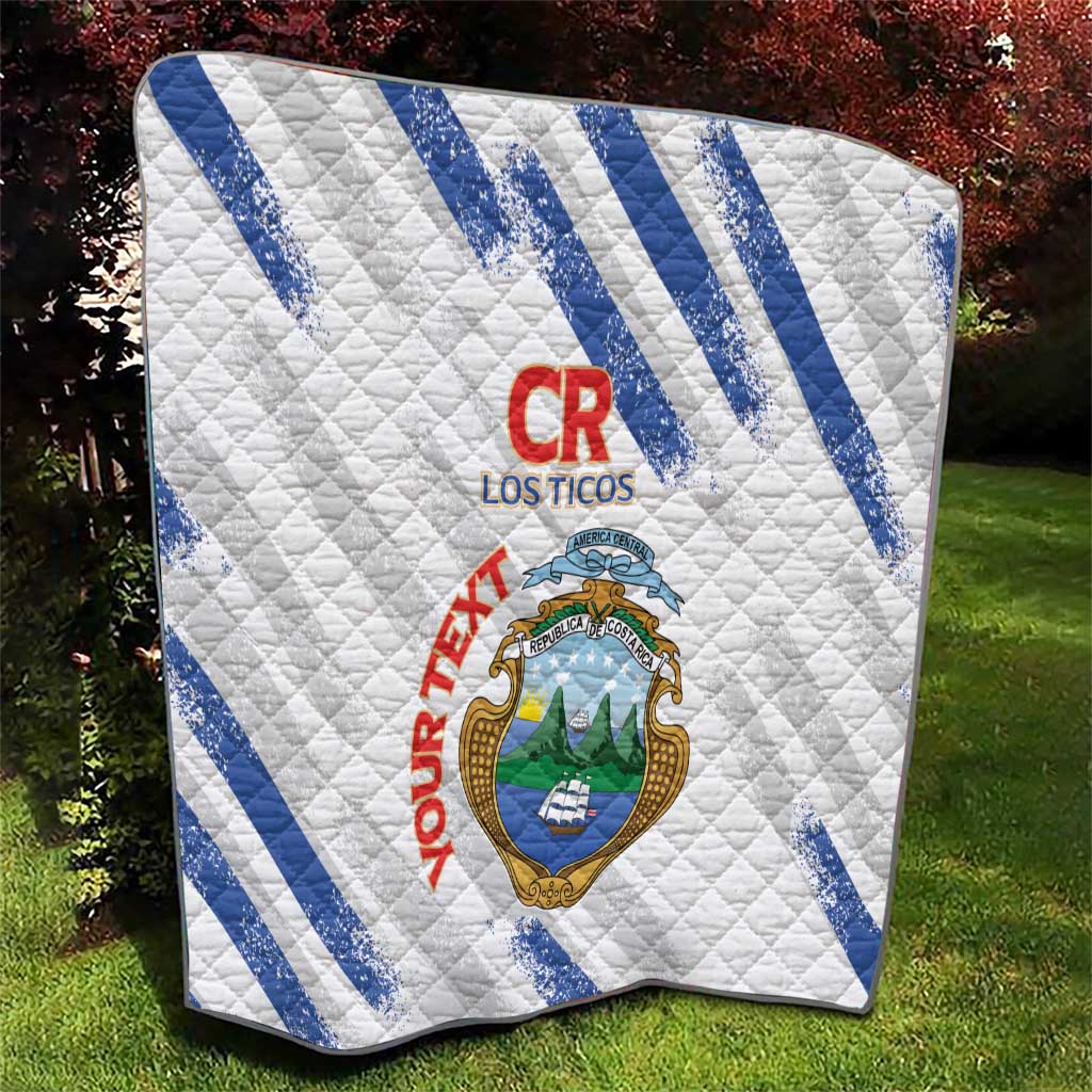 Custom Costa Rica Football Quilt Go Champions Los Ticos