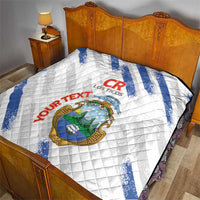 Custom Costa Rica Football Quilt Go Champions Los Ticos