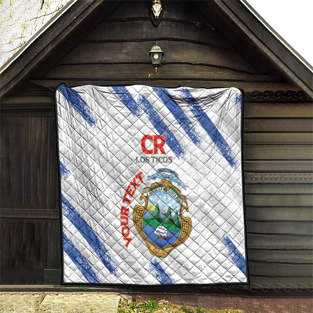 Custom Costa Rica Football Quilt Go Champions Los Ticos