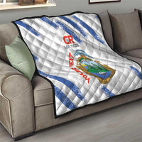 Custom Costa Rica Football Quilt Go Champions Los Ticos