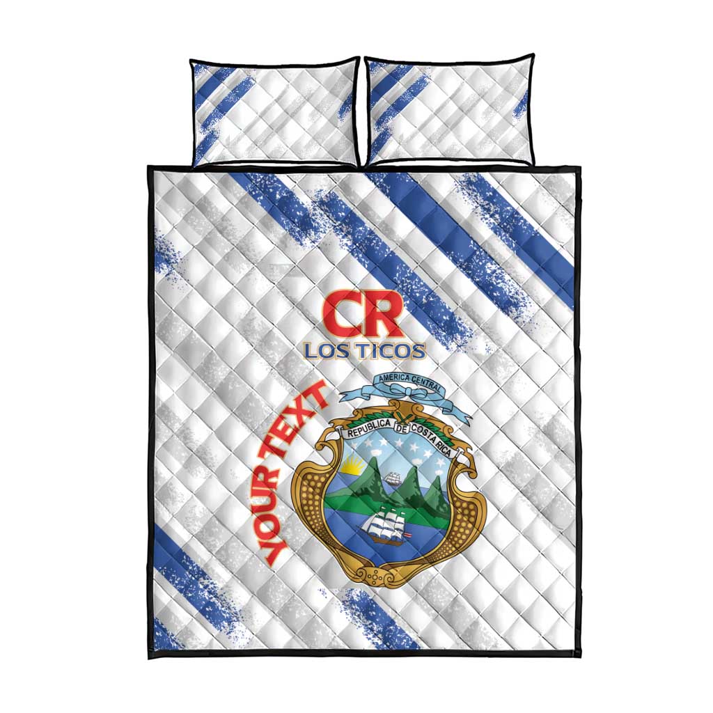 Custom Costa Rica Football Quilt Bed Set Go Champions Los Ticos