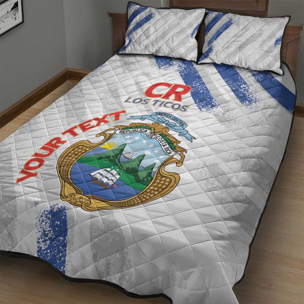 Custom Costa Rica Football Quilt Bed Set Go Champions Los Ticos