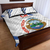Custom Costa Rica Football Quilt Bed Set Go Champions Los Ticos