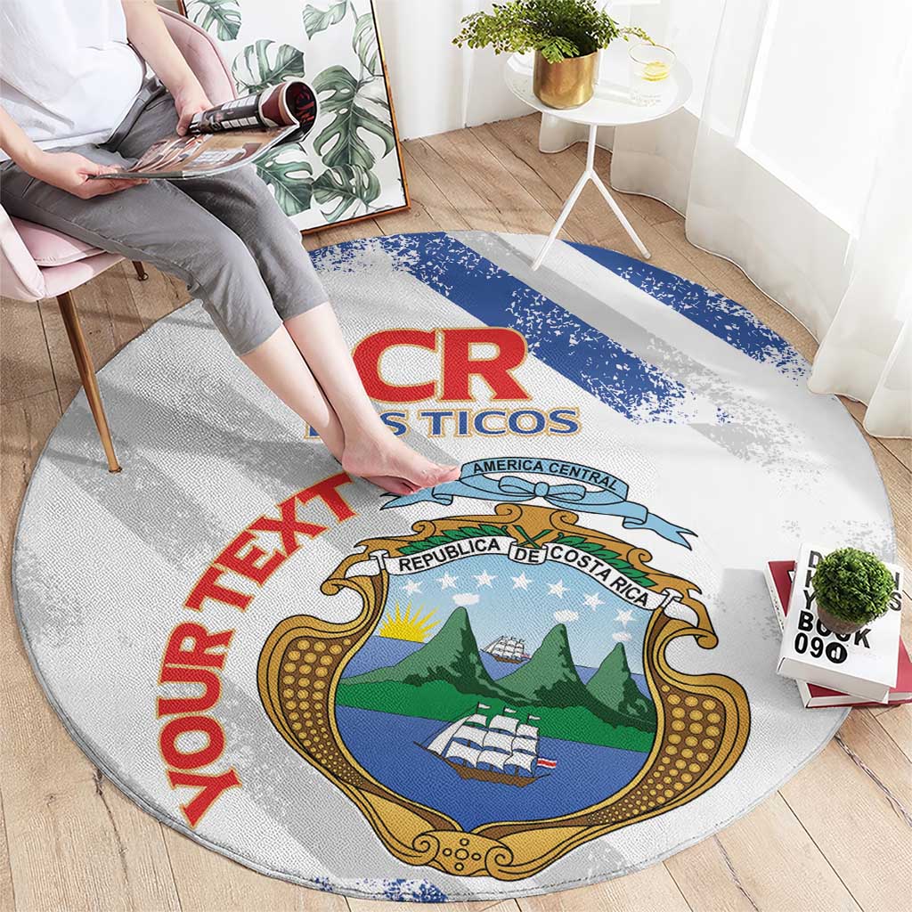 Custom Costa Rica Football Round Carpet Go Champions Los Ticos